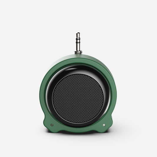 AlphaTune Mini Portable 3.5mm Line-in Aux Speaker, 5W Quality Sound Rubber Stand