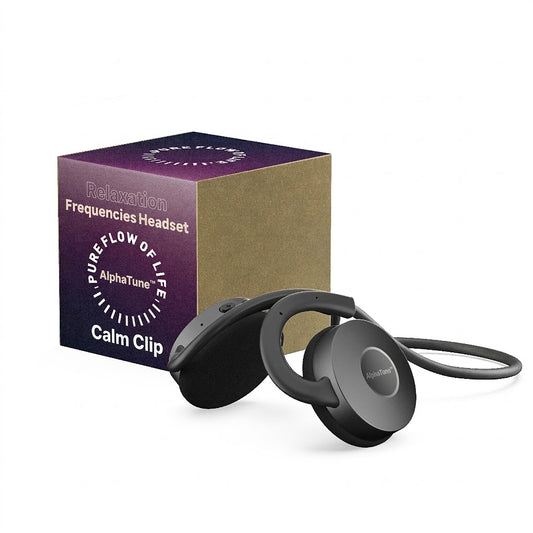 AlphaTune Relaxation Audio Frequency Generator with 40Hz, 10Hz, 2.5Hz, 7.83Hz Audio Tracks, Zero-Pressure Wireless Headset